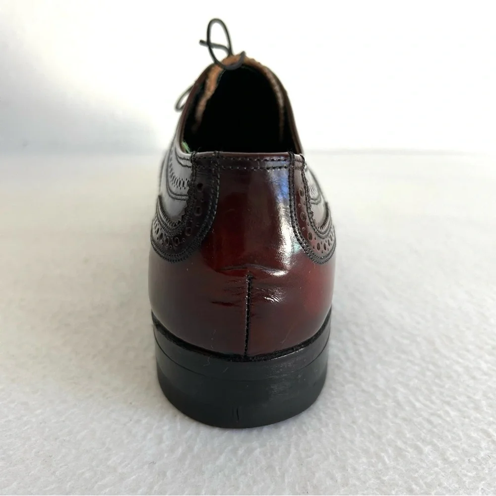 Vintage Florsheim Imperial Brown Wingtip Shoes Men's Size US 9B